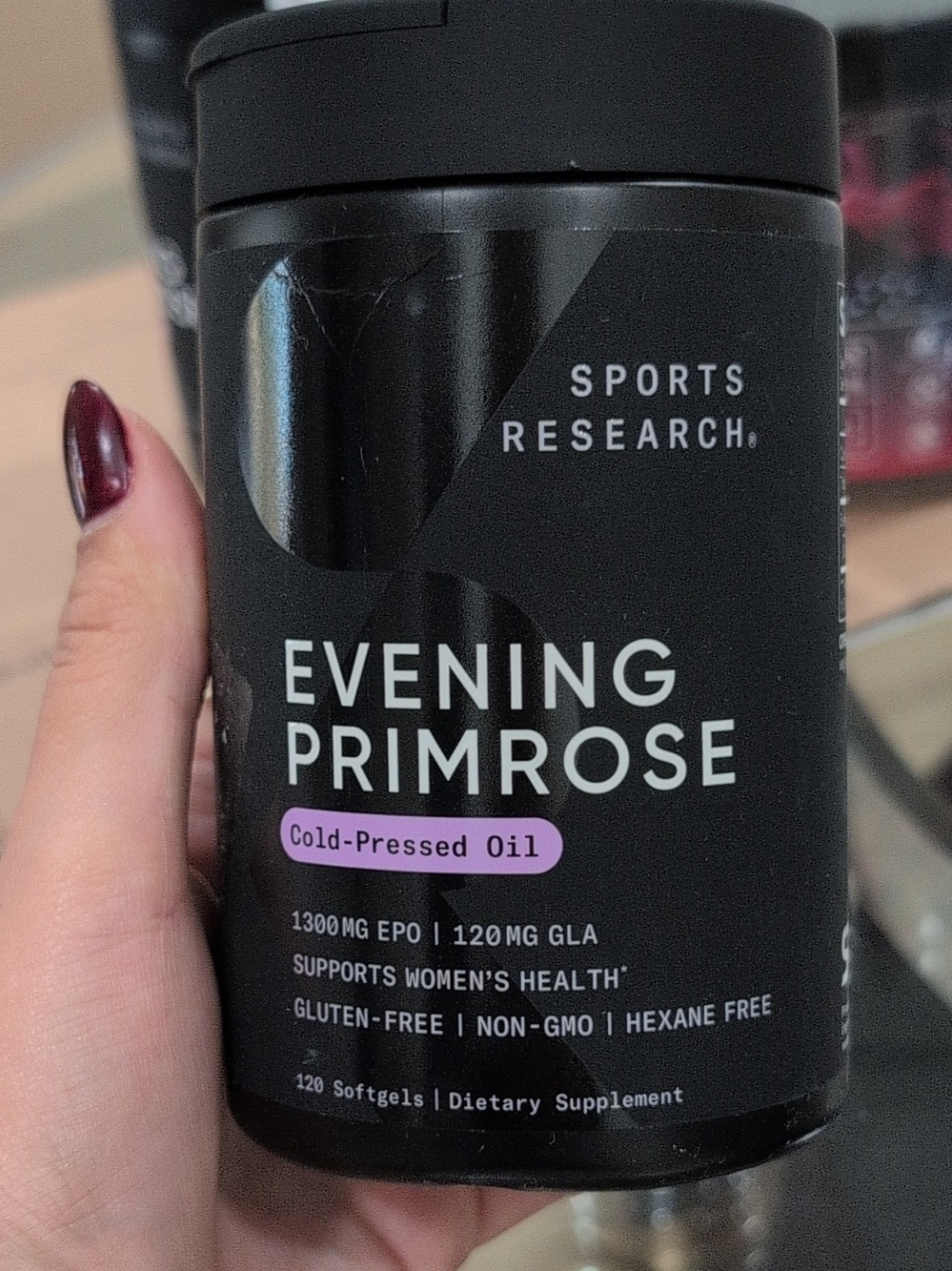 Evening Primrose Cold-Pressed Oil Softgels — Black